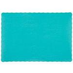 PP171 - Placemat Teal 9.75x14 Scalloped 1000ct
