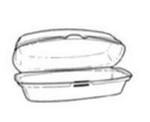 TH1-0098 - Cont. foam hinged lid 7-1/4x3x2in 125/sleeve