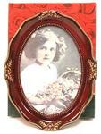 9172 - Frame antique oval 5X7in rosewood