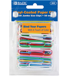 205 522 - Paper clips jumbo colored 50mm 100ct