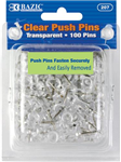 207 522 - Push pins clear 100pk