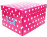 10849 - CD Box Magenta/W Polka Dot