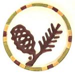 D30172067 - Plate pine cone glass 11in