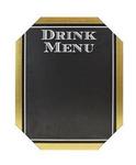 H225814 - Chalkboard drink menu framed 11x14in
