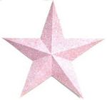 KG5707P - Metal Star 3D Pink Glitter 24in.