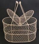 WB496P - Wire Tote Basket Pink  12in