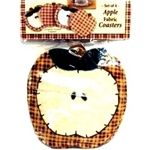 2089 -Fabric Coasters Apple Scented 4pc