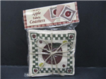 2090 -Coasters apple fabric set of 4