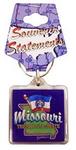 20867MO - MO keychain lucite map/flag
