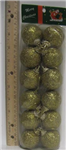 chr-small gold glitter orn. 12pk