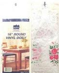 HD-378 - Doily 16" Round Vinyl w/Flowers