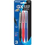 17055 522 - GX220 pen oil-gel retractable 3pk asst