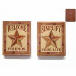 107-48165 - Star Plaque W/Glass on Easle 5.5"x4.5"