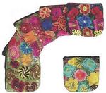 FLE-P - Purse embroidered lrg flower asst