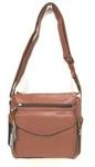 PL-1056BN - Handbag brown genuine leather