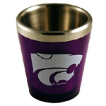 21878KSU - KSU Wildcats shot glass steel/acrylic