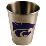 21890KSU - disc - KSU Wildcats shot glass stainless steel