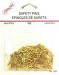 K1335 - Safety pins brass 100ct