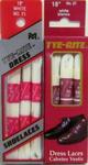 18laceW - Shoe Laces 18in. White Dress 3pk Asst