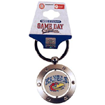 21901KU - KU Jayhawks Keychain Spinner w Rhinestones