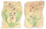 M211707 8830 - Plaque stone w/flowers asst