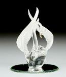 ETK-39 - Spun glass swan 4inH