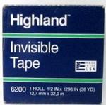 6200 - Tape Invisible Highland 1/2"x36yd