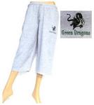 GreenDragonPants-M - Sweatpant capris green dragons medium 7/9
