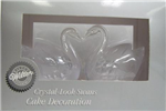 22413 - Crystal swans cake decoration
