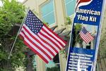 PoleKit01 - USA flag 3x5ft w/pole eagle top