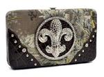 RT1-AW252 CF - Wallet fleur de lis camo coffee