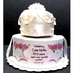 00596 - Wedding cake notes w/sachet 4.75x5in