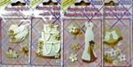 SB1167 - Scrapbook Stickers Handmade Wedding 4 asst
