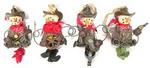 306-DP-22905 - Ornaments cowboy snowman 4 asst