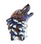 BAF-756 - Figure wolf bust howling multicolor 8.5inH