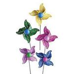 104415 - Garden stake vintage pinwheel 36in 6/A