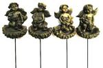G74029 - Yard stake cherub birdfeeder