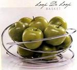 8879B - Fruit basket chrome loop de loop 10x4.5in