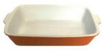 1953815 - Baking dish orange/wht 11x7x2.75in