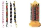 GSBBS - Bracelet glass seed bead small geometric design asst