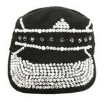 73814BLK - Cap cadet w/bling black
