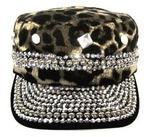 73815LP - Cap cadet w/bling leopard print