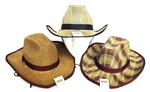 K39060 - Hat cowboy striped asst colors