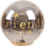 Y1137 - Decor Glass Light Up "Friend" Orb 6.5in