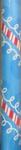 CH285598 - Chr Roll Wrap 50sq ft Whimsy Candy Cane Blue