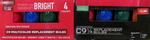 CH262792 - Chr Replacement Bulbs C9 Multi 4ct Asst PPR1.99