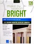 CH284569 - Chr Icicle Lights LED 120 Warm White