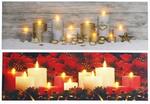 Y0280 - Wall Art Canvas Light Up Candle 2A 23x8in