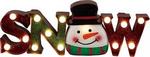 Y1519 - Chr Decor Metal/Glass Snow 16x6.25in