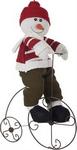Y0532 - Chr Plush Snowman On Bicycle 20inH